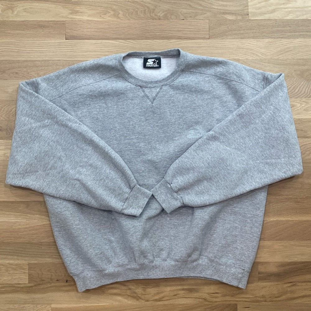 Size XL - Vintage Grey Starter Crewneck